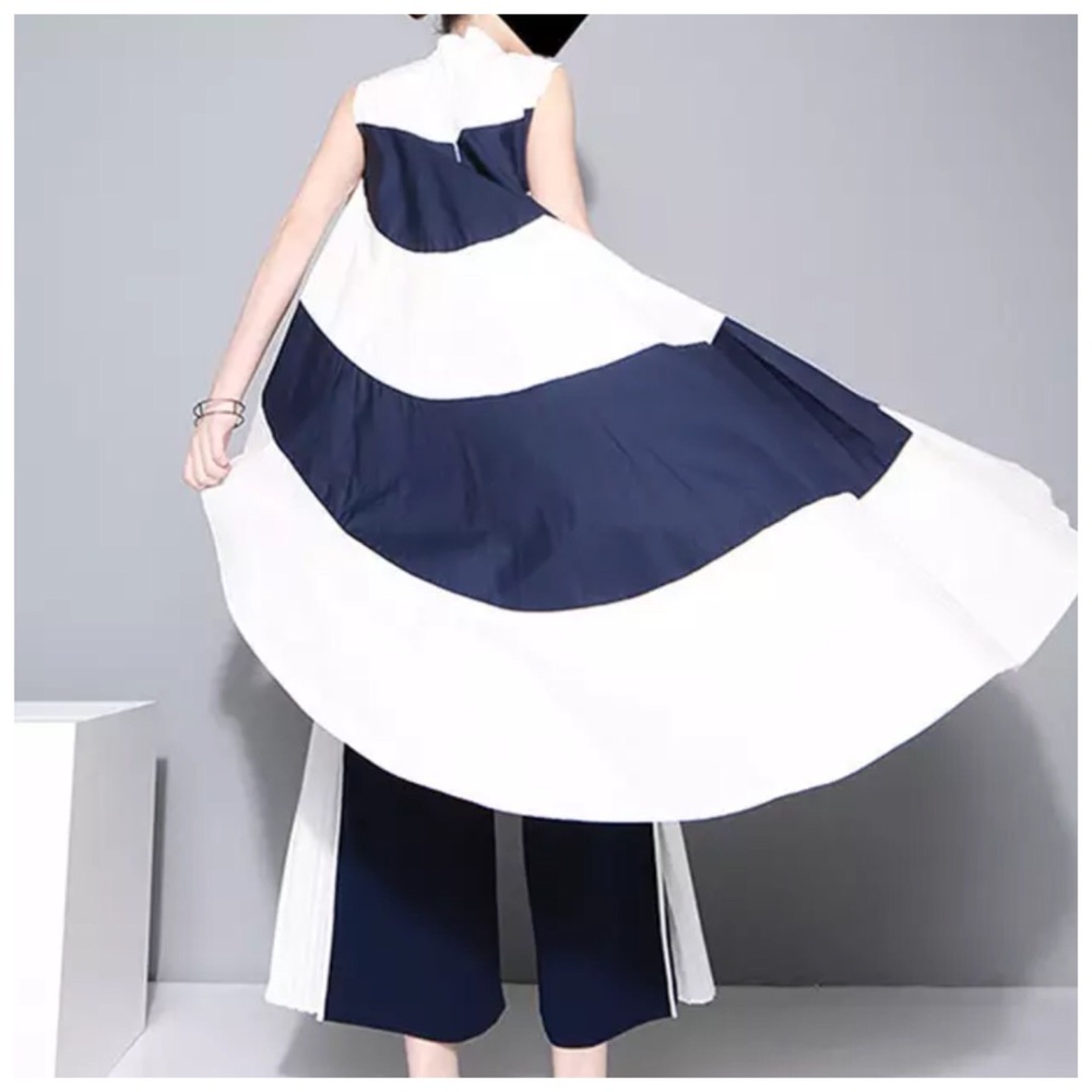Blue Dramatic Asymmetrical Tail Top - Picture 8 of 8